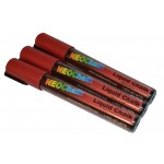 1/4" Chisel Tip Earth Tone Liquid Chalk Marker - Brick Red 3 Pack